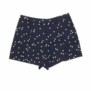 J Crew Navy Polka Dot High Waist Shorts Size 10